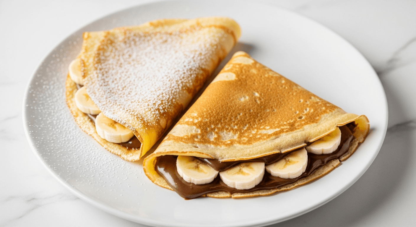 Nutella and Banana Crepes
