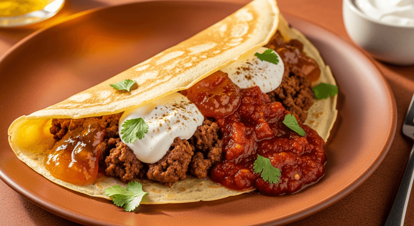 South African Spiced Lamb Pannekoek